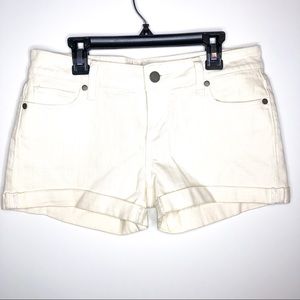 Paige Cuffed Denim Short Jimmy Jimmy Off White